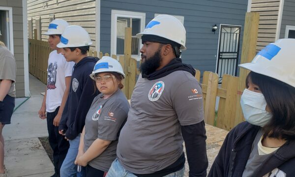 group of people wearing hard hat